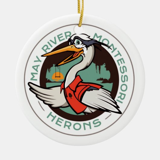 Harry The Heron Holiday Ornament (Voorkant)