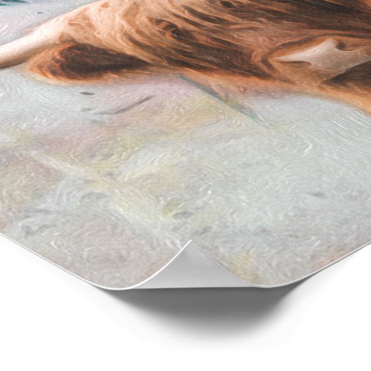 Harry the Highland Koe Print (Hoek)