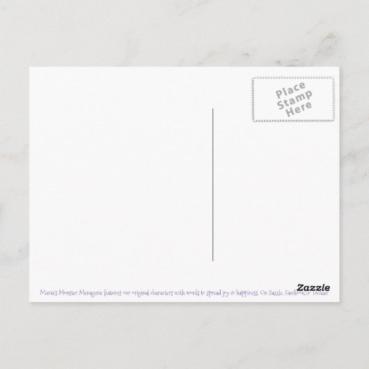 Harry the Monster, briefkaart (Achterkant)