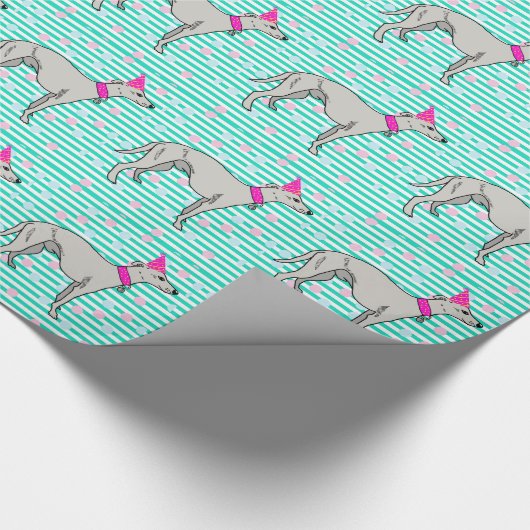 Harry the Whippet Cadeaupapier (Hoek)