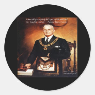 Harry Truman "Gaf ze geen Geen Geen Hel" Citaat Ronde Sticker
