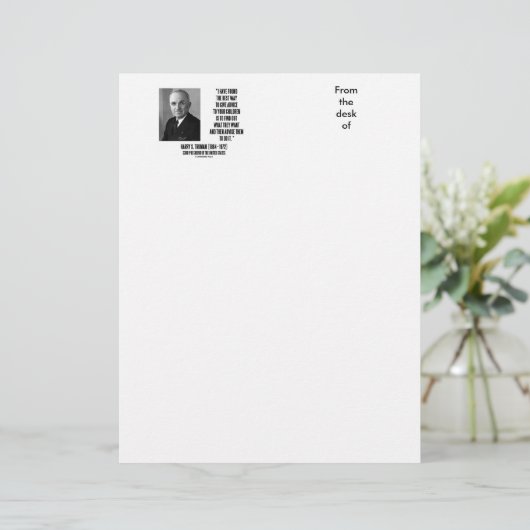 Harry Truman geeft advies aan uw kinderen (Staand voorkant)