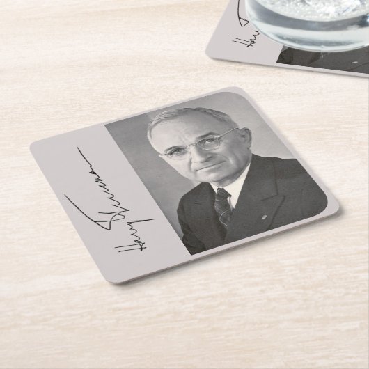 Harry Truman Kartonnen Onderzetters (Schuin)