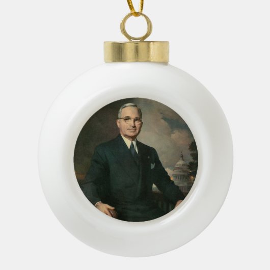 Harry Truman Keramische Bal Ornament (Voorkant)