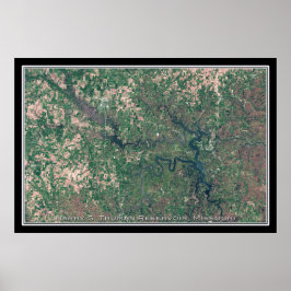 Harry Truman Lake Missouri Satellite Poster Map