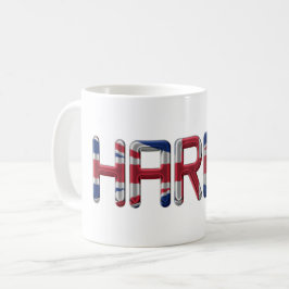 Harry UK Flag Name Union Jack Typography Koffiemok