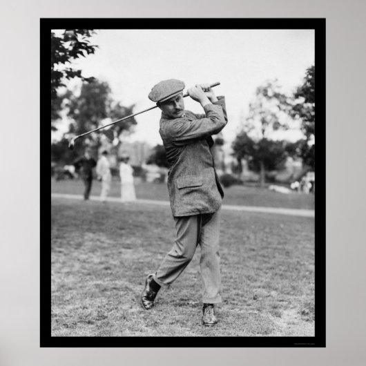 Harry Vardon, Six Time US Open Golf Champion 1914 Poster (Voorkant)