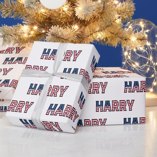 Harry Vorname Name USA US Geschenkpapier Papier (Feestdagen)