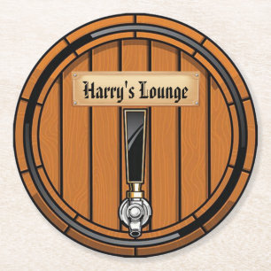 Harry's Lounge Round Paper-Onderzetter Ronde Kartonnen Onderzetter