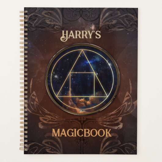 Harry's magicbook fantasy middeleeuwse vintage planner (Voorkant)
