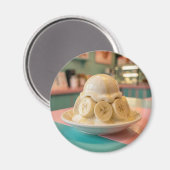 Hars Banaan Sundae | Retro IJssalon Magneet (Voorkant / Achterkant)