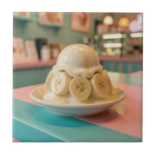 Hars Banaan Sundae Retro IJssalon Tegeltje
