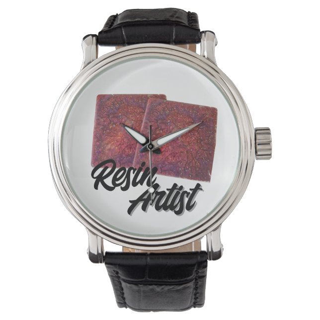 Hars Kunstenaar Glitter Ontwerper Horloge (Voorkant)