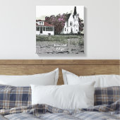 Harsens Island Michigan St Marks Church 1925 Canvas Afdruk (Insitu (Slaapkamer))