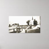 Harsens Island Michigan St Marks Church 1925 uitzi Canvas Afdruk (Voorkant)