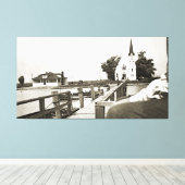 Harsens Island Michigan St Marks Church 1925 uitzi Canvas Afdruk (Insitu (Houten vloer))