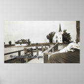 Harsens Island Michigan St Marks Church 1925 uitzi Poster (Voorkant)