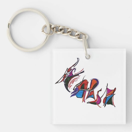 HARSH custom art work calligraphy Sleutelhanger (voorkant)