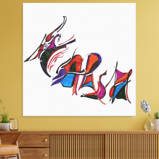 Harsh custom calligraphy art work canvas afdruk