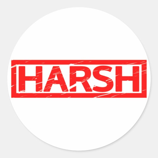 Harsh Stamp Ronde Sticker (Voorkant)