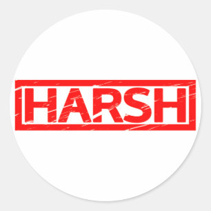 Harsh Stamp Ronde Sticker