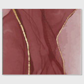 Harskunst, donkerrode marsala abstracte achtergron cadeaupapier (Vlak)