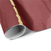 Harskunst, donkerrode marsala abstracte achtergron cadeaupapier (Rol Hoek)