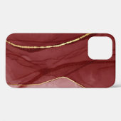 Harskunst, donkerrode marsala abstracte achtergron Case-Mate iPhone case (Achterkant (horizontaal))