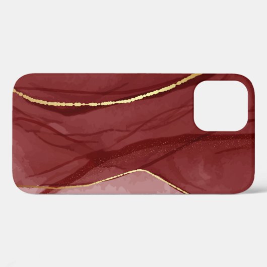 Harskunst, donkerrode marsala abstracte achtergron Case-Mate iPhone case (Achterkant (horizontaal))