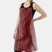 Harskunst, donkerrode marsala abstracte achtergron schort (Insitu)