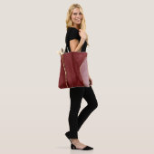 Harskunst, donkerrode marsala abstracte achtergron tote bag (Op model)