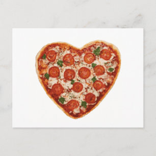 harsvormige pizza briefkaart