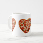 harsvormige pizza koffiemok (Voorkant links)