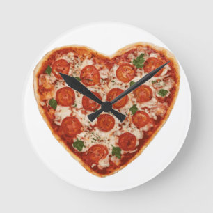 harsvormige pizza ronde klok