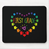 Hart 100e dag van de eerste graad leraar autisme A Muismat (Voorkant)