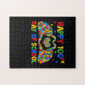 Hart 100e dag van het bewustzijn van leraren autis legpuzzel (Horizontaal)