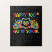 Hart 100e dag van het bewustzijn van leraren autis legpuzzel (Verticaal)