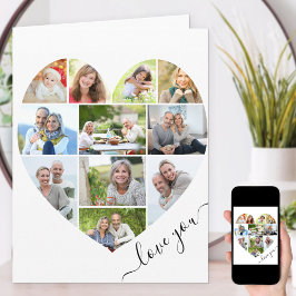 Hart 11 Photo CollageLove You Script Jubileum Kaart