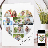 Hart 11 Photo CollageLove You Script Jubileum Kaart