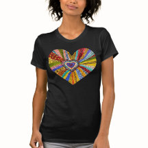 hart-#1 T-shirt met kleuruitbarsting