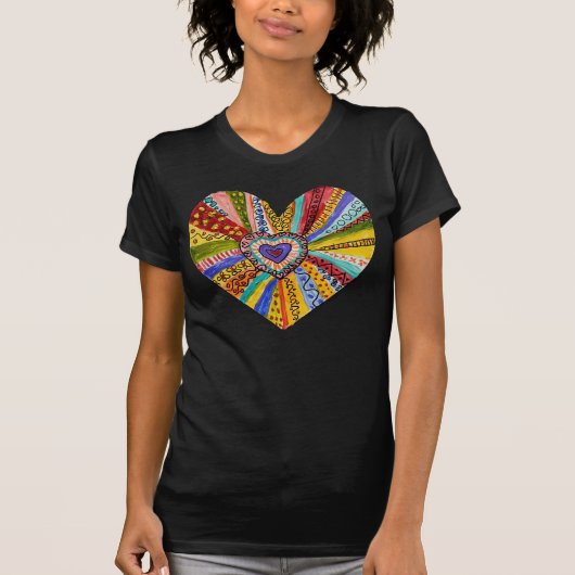 hart-#1 T-shirt met kleuruitbarsting (Voorkant)