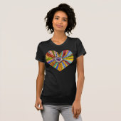 hart-#1 T-shirt met kleuruitbarsting (Voorkant volledig)