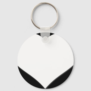 Hart 1 zwart-wit sleutelhanger