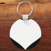 Hart 1 zwart-wit sleutelhanger (Voorkant)