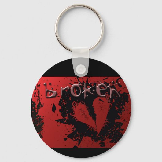 hart-239667 hart gebroken liefdespect abstrac sleutelhanger (Voorkant)
