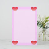 Hart. 4 briefpapier (Staand voorkant)