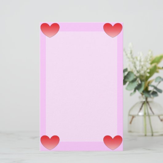 Hart. 4 briefpapier (Staand voorkant)