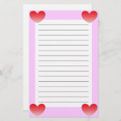 Hart. 4 briefpapier (Voorkant / Achterkant)