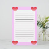 Hart. 4 briefpapier (Staand voorkant)