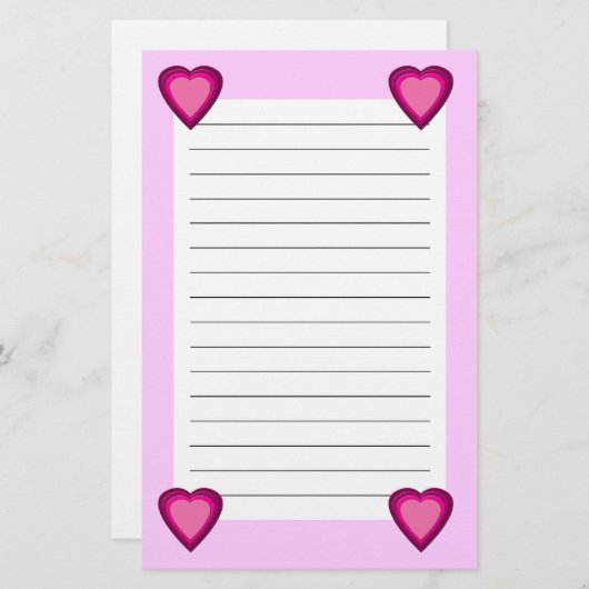 Hart. 5 briefpapier (Voorkant / Achterkant)